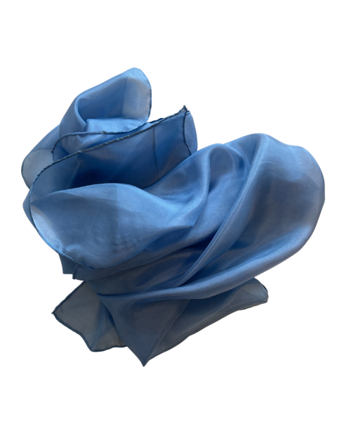 Handgeverfde speelzijde 90 x 90 cm indigo.