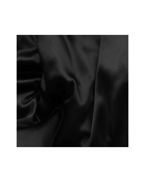 Crepe Satin 19 Stretch / Zwart / 140 cm breed