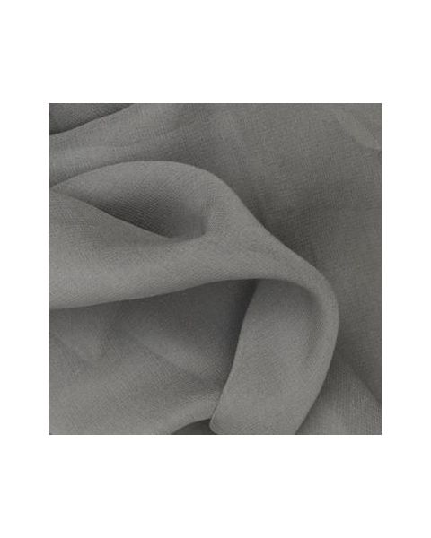 Zijdar coupon Crepe Georgette 8 Grafiet / 100% zijde / 110 x 140 cm