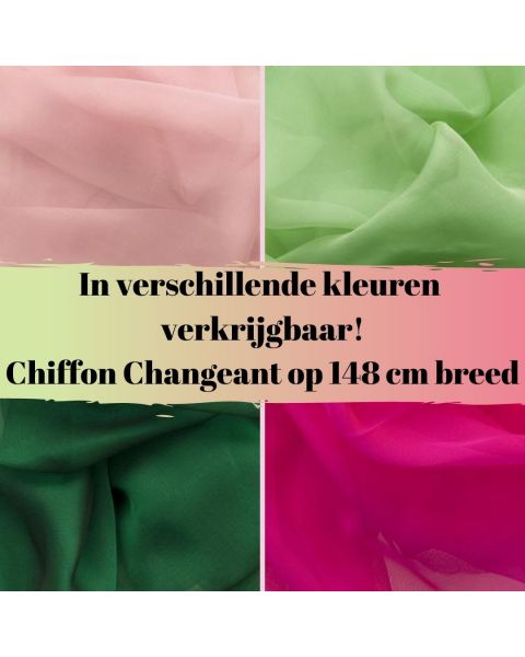 chiffon changeant op 148 cm breed