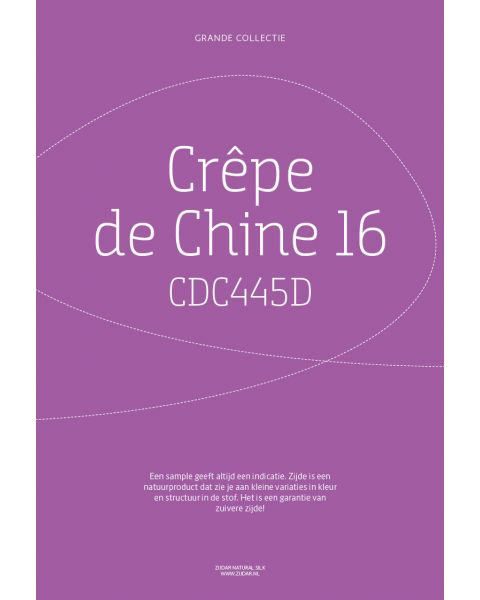 Grande Collectie stalenkaart (los) - Crêpe de Chine 16 Kleur