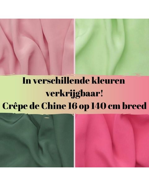 In diverse kleuren verkrijgbaar crepe de chine 16