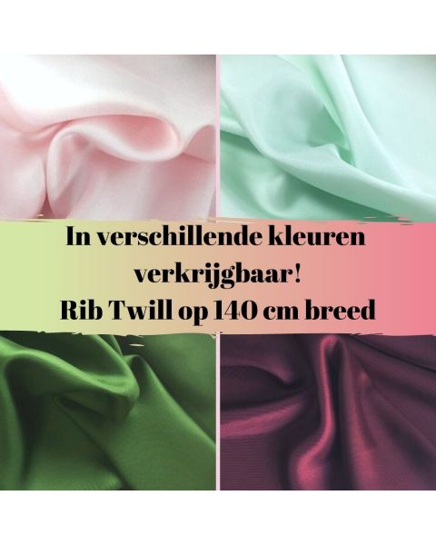 Rib Twill / Kleur / 140 cm breed