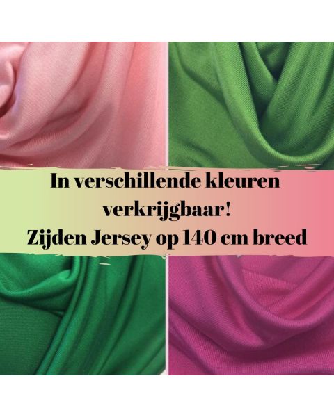 Zijden Jersey / Kleur / 140 cm breed