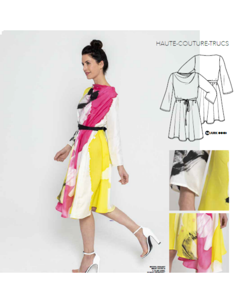 Maak je eigen couture jurk met dit patroon van de Knipmode waarbij je zelf de jurk beschildert. 