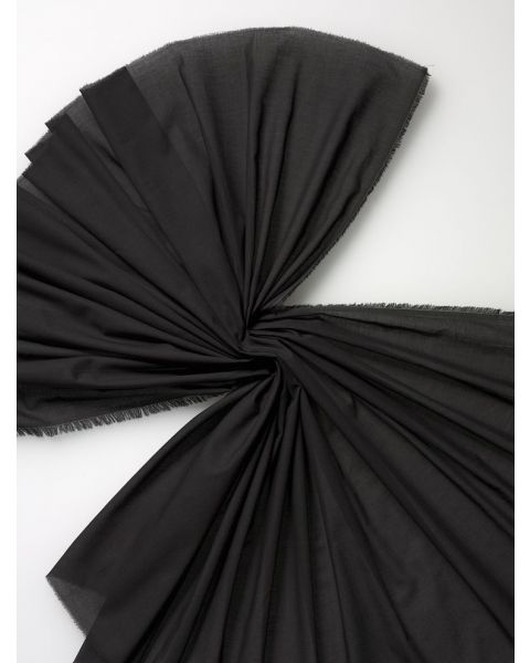 GOTS katoen satijn zwart / 100% katoen / 382 x 165 cm