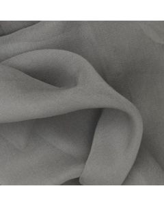 Zijdar coupon Crepe Georgette 8 Grafiet / 100% zijde / 110 x 140 cm