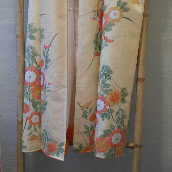Gelukkig is dat dam Bedankt Japanse Kimono van crepe zijde / Maat S-M | Zijdewinkel.nl